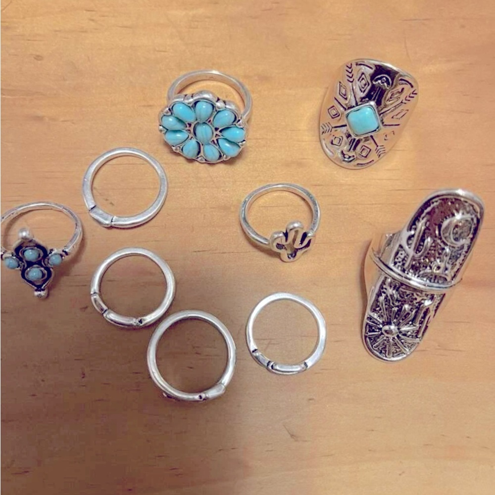 Nine piece Western Rings